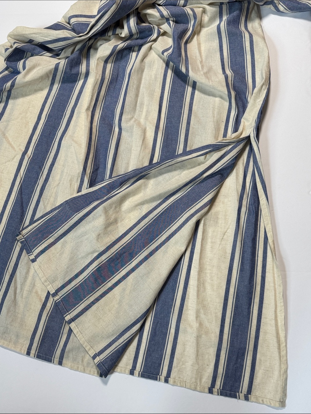 NWT NATALIE MARTIN Collection Sammie French Striped Blue Cream Maxi Dress LG - Picture 14 of 16